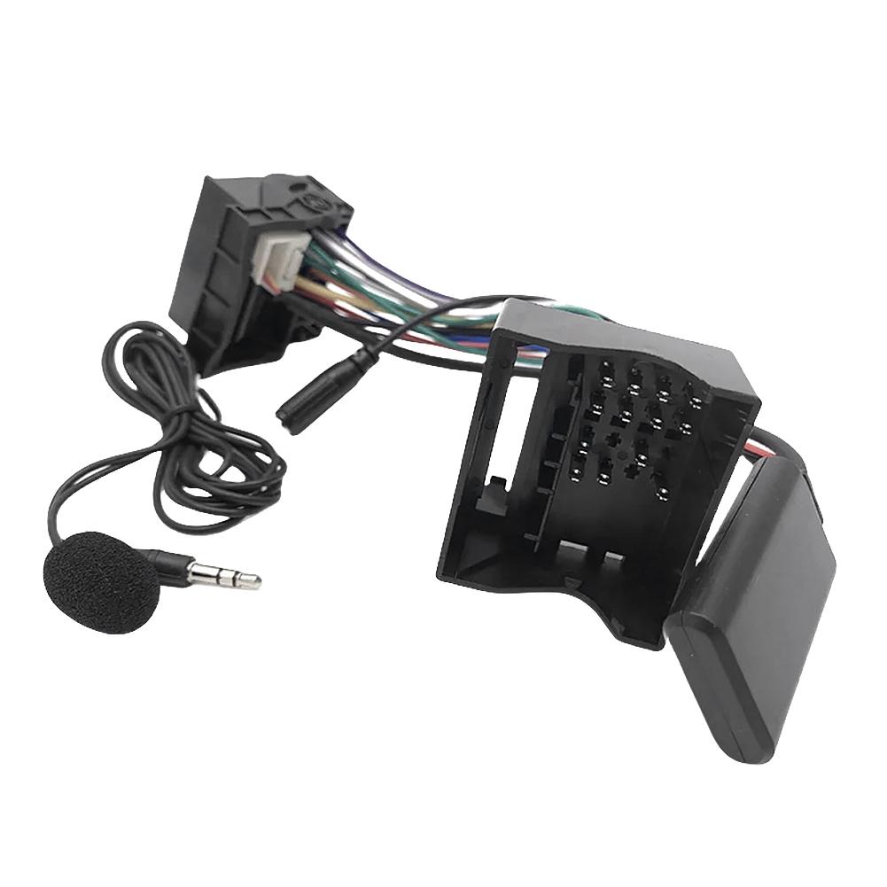 Wireless Radio Stereo Adapter with Microphone Audio Cable Adapter Call Handsfree Audio MP3 Music Adapter for Peugeot 307 308 407
