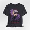 JJK Gojo Anime Sorcerer Tee | Dark Purple Illustration
