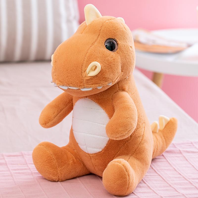 

Новая Милая Плюшевая Игрушка Динозавр Мягкая Мягкая Мультяшная Кукла Дракон Милый Домашний Декор Детская Успокаивающая Подушка Детский Подарок 25cm коричневый