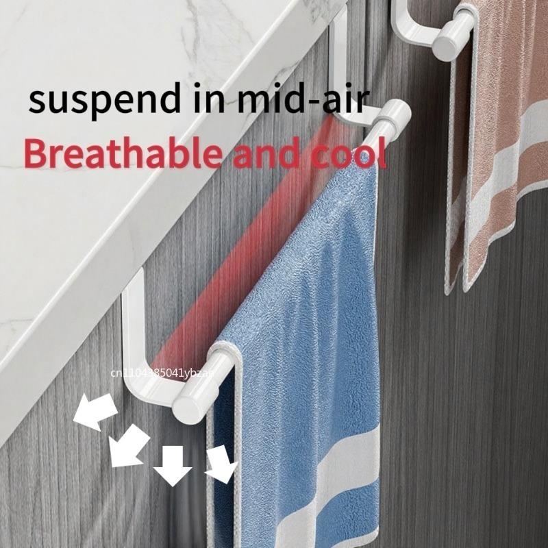 1/2/3pcs Towel Rack Over Door Stainless Steel Towel Bar Storage Organizer Bathroom Kitchen Cabinet Door Hanging Towel Rack