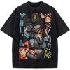 Fire Force Shinra Kusakabe Printed Tee Men Women Washed Cotton T-shirts Manga Vintage T Shirt Harajuku Male Short Sleeve Tshirt