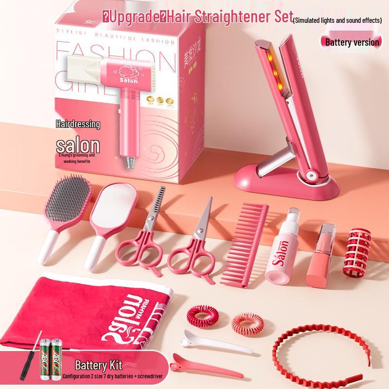 

Детский парикмахерский набор: Расческа, выпрямитель и плойка для девочек – Идеальный подарок на день рождения