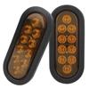 Oval White LED Trailer Tail Light, 2 Pieces 10 LED Side Marker Lights Mounted