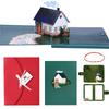 Bright Burst Up House Greeting Card Artisanal Papercraft Highlighting 3D Flowering Flowers Perfect Gift For Special Instances