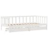 VidaXL Daybed with Drawers White 80x200 Cm Solid Pine Wood, Sofa Bed, Daybed, Daybed with Storage, 3302076
