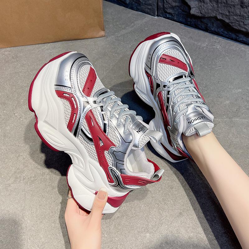 

High sense fashion casual versatile men s shoes spring 2025 new daily light luxury Internet celebrity dad shoes 40 красный