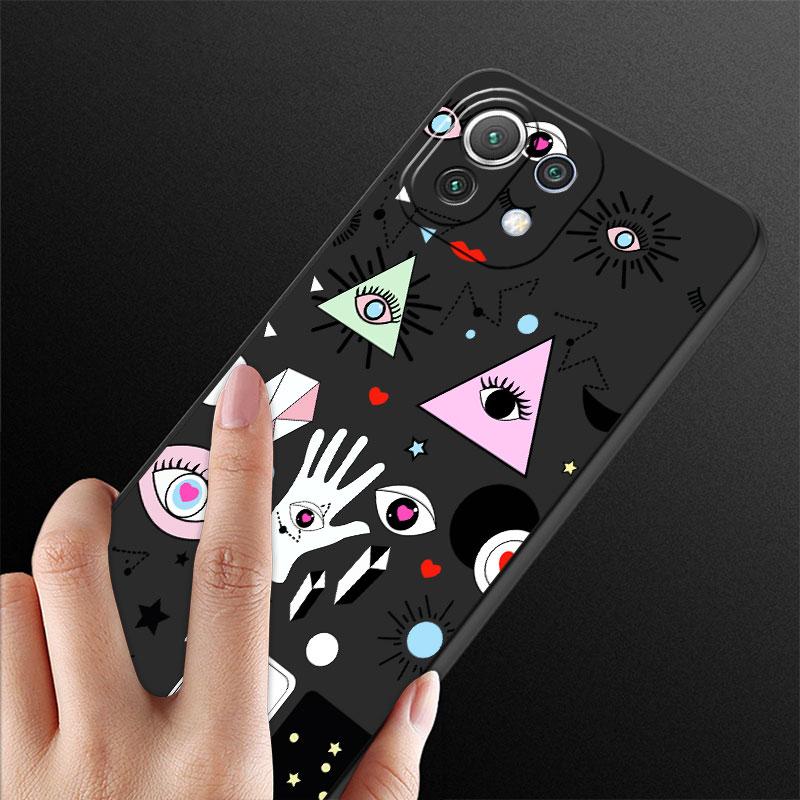 Stoßfeste Silikon Lucky Eye Blauer Böser Blick Druck Handyhülle für Xiaomi Mi 11X 10T 10 12S 12 Pro 11i 11 Lite 10S 11T 12X 11 Tasche