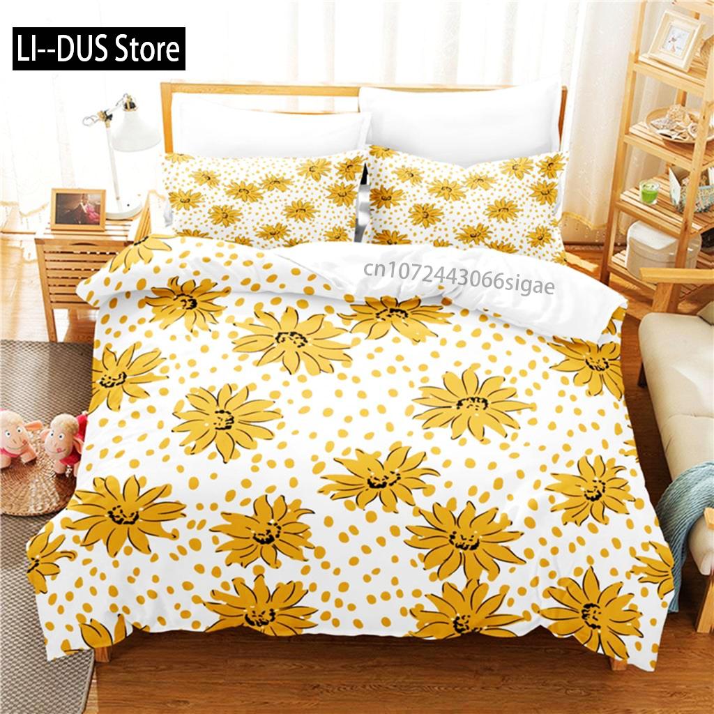 Blue Flower Bedding Set Duvet Cover Set 3d Bedding Digital Printing Queen Size Bedding Set Fashion Design