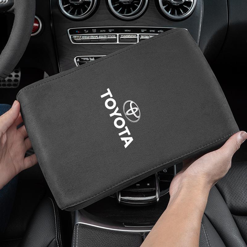 Suede Car Interior Armrest Box Mat Center Console Accessories For Toyota Gazoo Racing Corolla Crown Yaris Chr Auris Rav4 Prius UY2