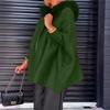 Women's Fashion Casual Button Long Sleeve Round Neck Plush Jacket