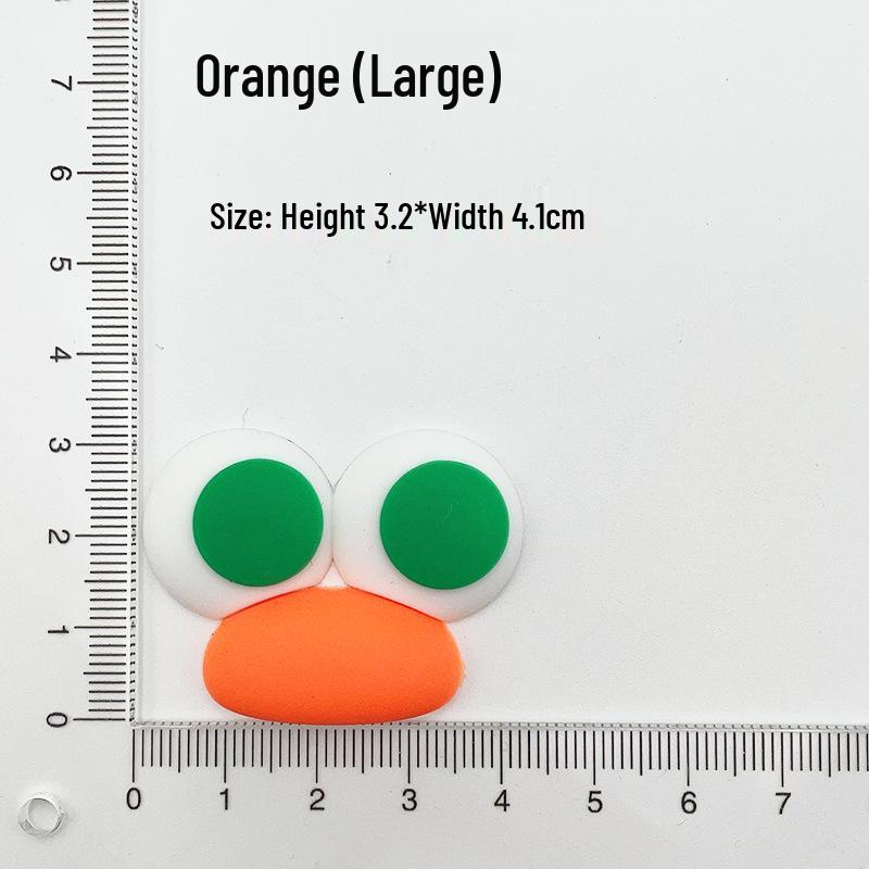 Cartoon Sausage Mouth & Big Eyes Duckbill Rubber Patch - Cute DIY Drain Basket Ornaments