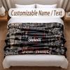 Slipknot Printed Flannel Blanket Custom Name Text Soft Warm Throw For Bedroom Holiday Gift