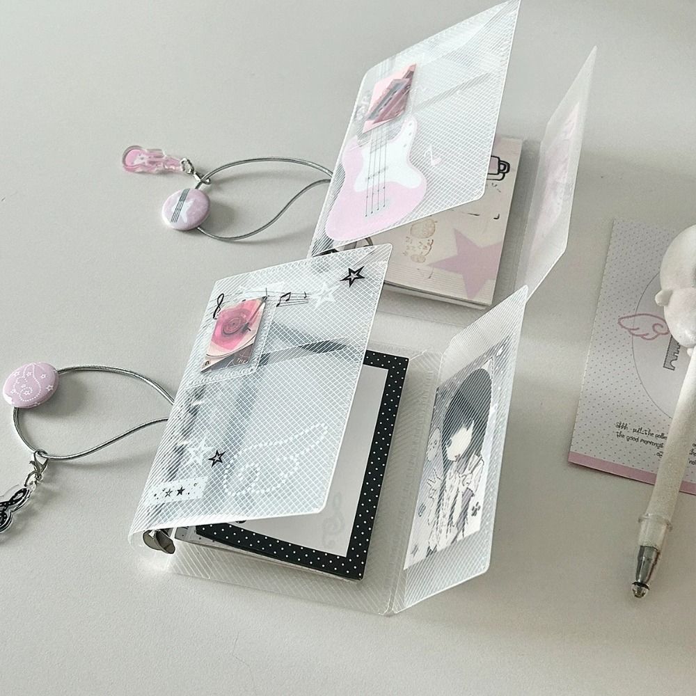 Tri-Fold Photo Album Music Theme Portable Planner Educational M5 Binder Notebook School Supplies