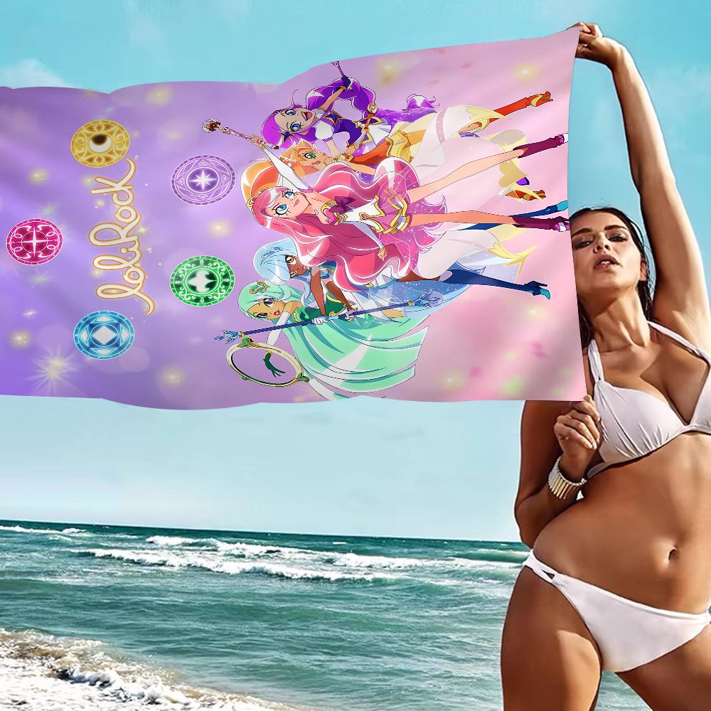 LoliRock Cartoon Anime Beach Swimming Towel Soft Absorbent Washcloth Children's Gifts for Kids Travel Camping Gym