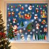 Christmas Static Cling Stickers for, Holiday Party Decoration for Living Room Bedroom, Reusable Festive Home Decor