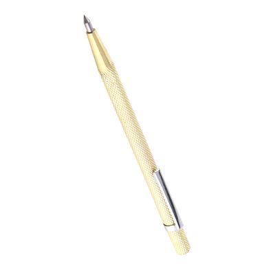 Portable Scriber Engraving Pen Tool Glass Ceramic Engraver Scribe Tool (Gold)