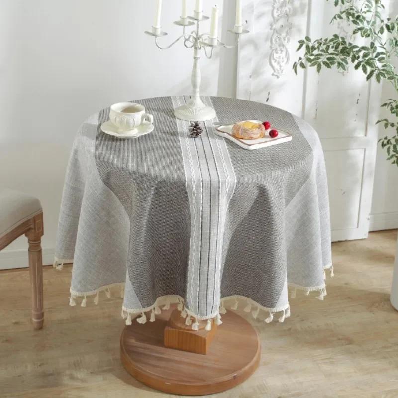 

White Washable Tablecloth Printed Tablecloth Tea Table Cloth Round Desk Long Desk Various Banquet Restaurants diameter 120cm серый