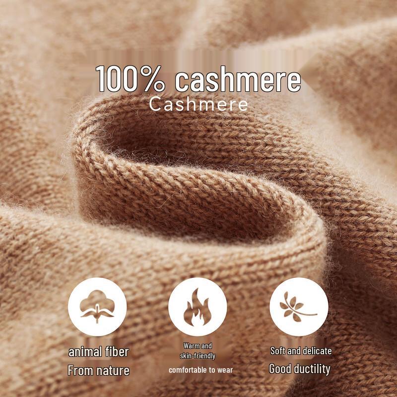 Zhaojun Women's 100% Cashmere Colorblock Cable Knit Sweater