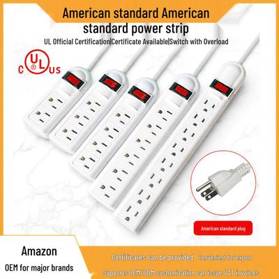 UL-zertifizierte 15A 110V Steckdosenleiste mit US-Stecker und Überlastschutz für den grenzüberschreitenden Gebrauch