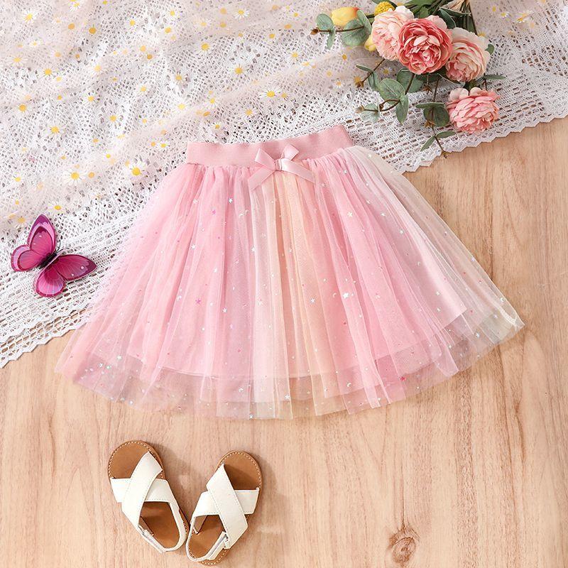 Girls' Half Length Skirt Summer New Style Skirt Little Girl Baby Pleated Short Skirt Sunflower Four Season Half Length Skirt