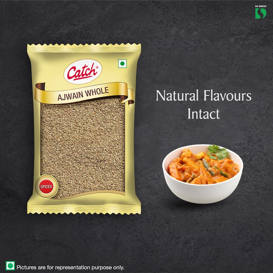 Catch Ajwain Whole Carom Seeds 100 G Pack for Cooking, Seasoning, and Flavoring – Premium Quality, Aromatic, Natural Digestive Spice