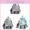 Urban Minimalist Girls Backpack With Geometric Pattern And Nylon Material For Casual Travel