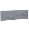 Pallet Top Frame Set 3 Pcs Grey 100x100 Cm Solid Pine Wood