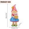 Solar Dwarf Elf Statue with Light Resin Glow Elf Figurines Waterproof Art Crafts Christmas Gifts Garden Decor for Courtyard Yard