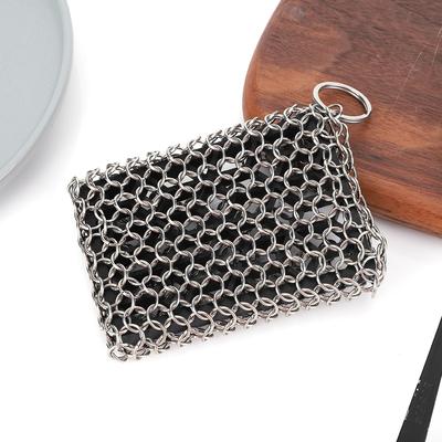Cast Iron Cleaner with Hanging Ring Pot Pans Cleaning Scrubber Cookware Rust Remover Scraper for Cast Iron Pre-Seasoned Pans