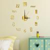 Acrylic Wall Clock Precise Timing Luminous Large Numbers Silent 3D Effect  Acrylic Wall Art Decor Mute Clock Living Room Decor