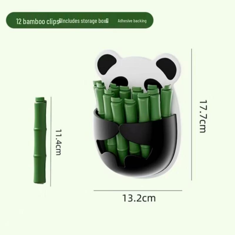 ZISIZ Cartoon Panda Food Bag Sealing Clips