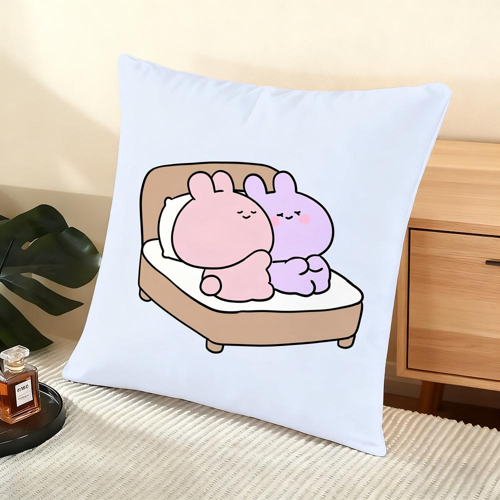 A-Asamimichan Cushion Cover Soft Short Plush Pillow Cover Smooth Cozy Texture Aesthetic Cushion Case Home Decor