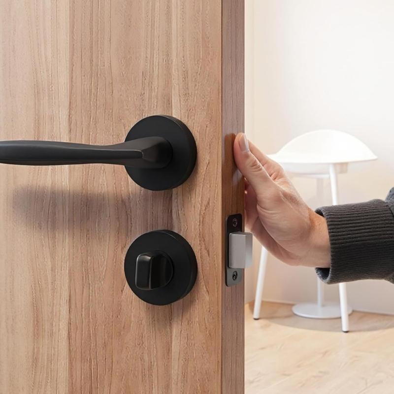 Metal Door Strikes Plate Corrector Large Hole Round Corner Strikes Backplate Prevents Sticking and Misalignment