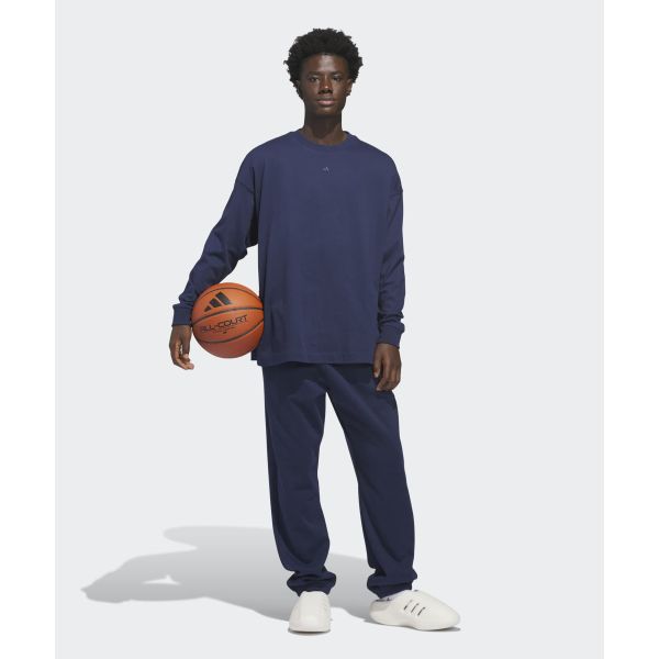 Adidas Fl Pant Solid Color Loose Long Basketball Pants Unisex Pants Deep-Indigo JZ9531