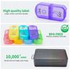 New Portable Premuim Weekly Pill Cases Box Organizer Storage 2 Times A Day 14 Grids for Medicine Vitamin Supplements Fish Oils