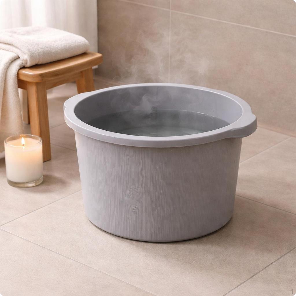 Foot Soaking Tub Rolled Rim Washing Lightweight for Home Cream