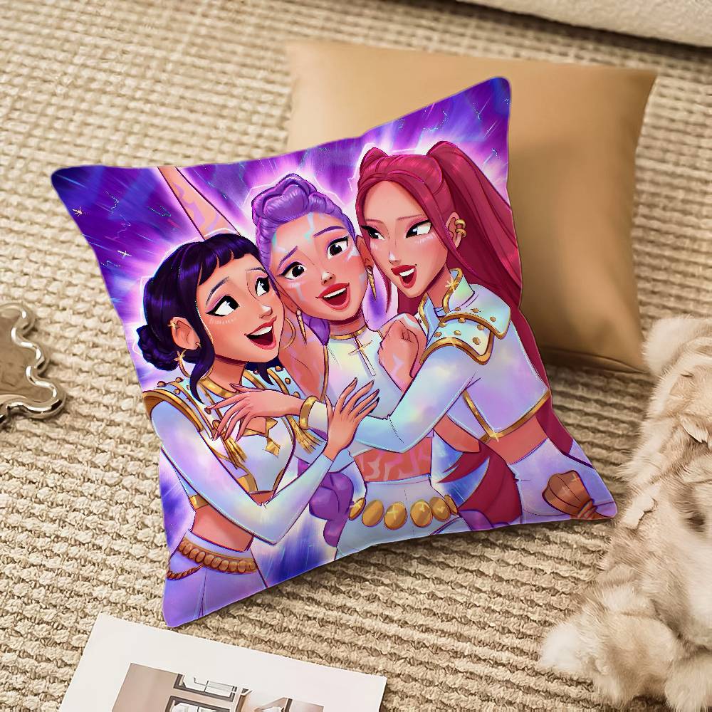 K-Kpop Demon Hunters Pillow Case Anti-Dustmite Invisible Zipper Sofa Bed