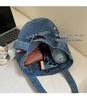 Vielseitige Damen-Denim-Tasche: Schulter-Bucket-Tasche mit großer Kapazität