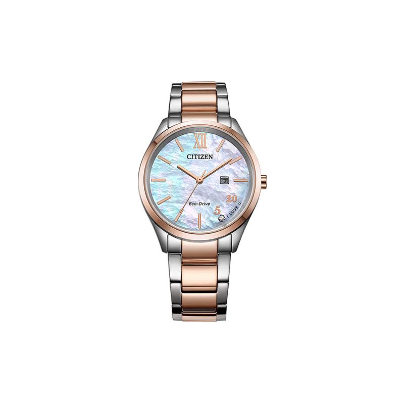 

CITIZEN Eco-Drive Series Fashionable Business Waterproof Solar Quartz Steel Strap 41mm Women s Watch Silver Dial EW2456-88D срібний