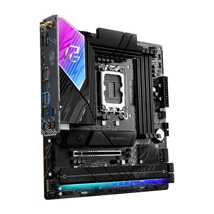 Carte mère - asrock - phantom gaming b860m lightning wifi - micro atx - intel lga 1851 - 64 go ram