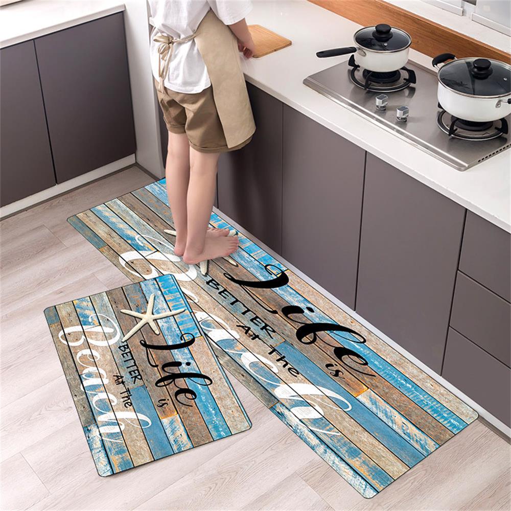 

Kitchen Floor Mat Bedroom Living Room Long Bedside Hallway Hallway Soft Washable Carpet Non-slip Bathroom Entrance Doormat 40cmx60cm 1pc