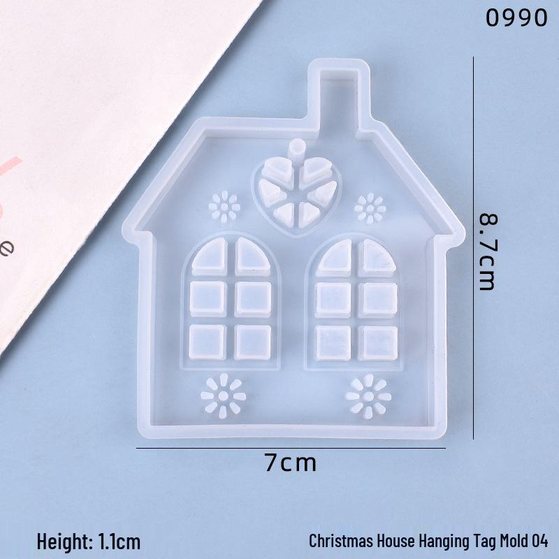 Christmas Series DIY Crystal Resin Hanging Plate Ornament Mold