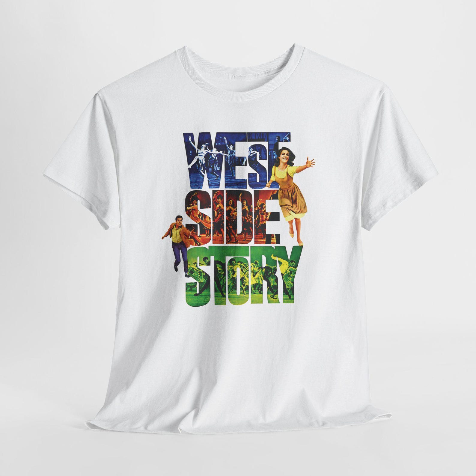West Side Story Broadway Musical Men s Ash Gray White Tees T-Shirt Size S-5XL L