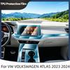 For VW VOLKSWAGEN ATLAS 2024 TPU Car Dashboard Navigation Gear Panel Protective Film Anti-Scratch Interior Accessories