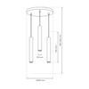 Lampa Wisząca Hudson 3 Gu10 Biały Milagro Mlp8800
