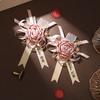 2 Buc/Set Cocarde Nuntă Chineză Decor Romantic cu Fundă Aliaj Broșe Pin Tradiționale Mire Mire pentru Nuntă Logodnă Aniversare