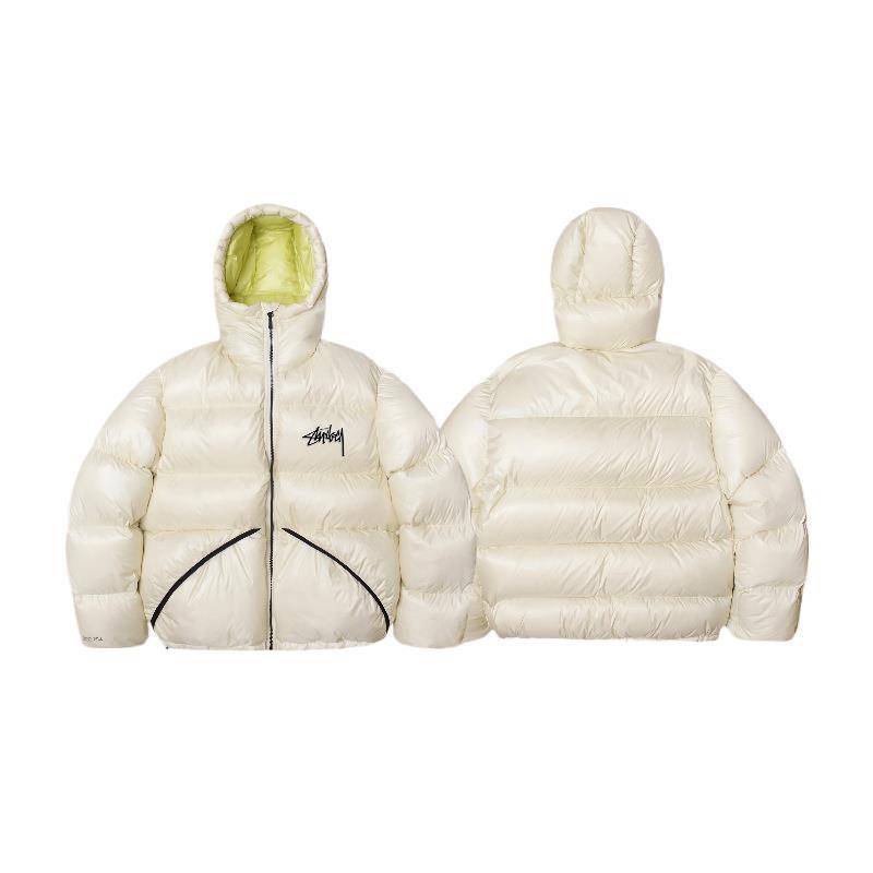 Unisex losvallend effen pufferjack - Amerikaanse straatstijl, warm voor herfst en winter