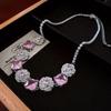 "High-End Luxury Drop Necklace and Earrings Set - European and American Niche Versatile Jewelry"