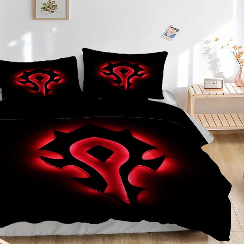 

3pcs World of Warcraft Horde Symbol LED Light-Up Wall Art-Perfect for Home Decor, Bedroom, Living Room, Hotels, Gifts, Fans, Travel, Daily U 135x200cm