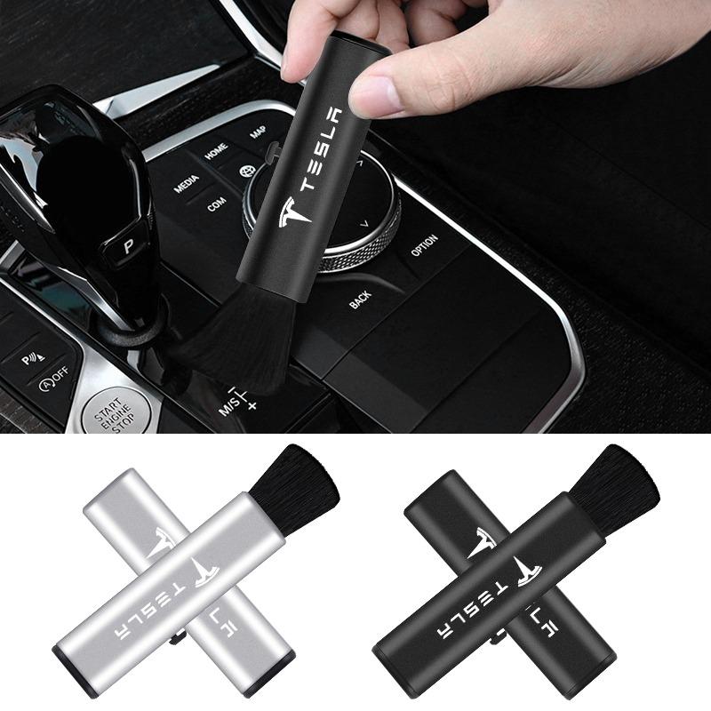 1Pcs Car Interior Cleaning Brush Telescopic Small Soft Brush Accessories For Tesla Model S Model X Model Y Model 3 Roadster SpaceX
